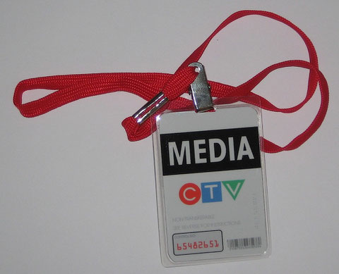 CTV Media Badge with Lanyard