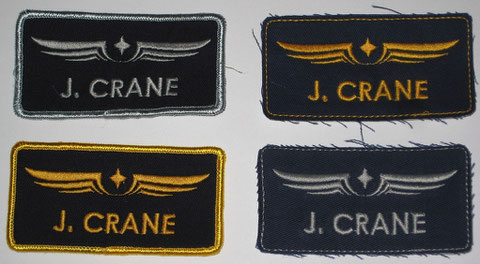 J Crane Flight Suit Patches : 4 versions