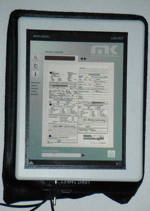 Koop Memorial Hospital Light Tablet : 12V Lighted with simili-leather Pouch