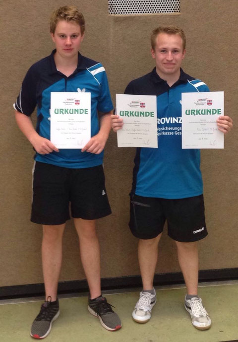 Steffen Schmitz und Fabio Deckert siegten im Jungen Doppel