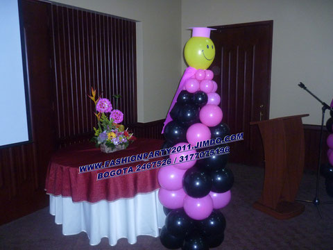 Decoracion en globos con aire e inflados con helio en bogota domicilios