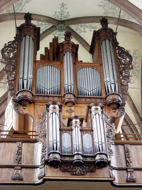 Orgue Silbermann (Marmoutier). Etant accompagné de Toutoune, je n'ai pu entrer dans l'église.