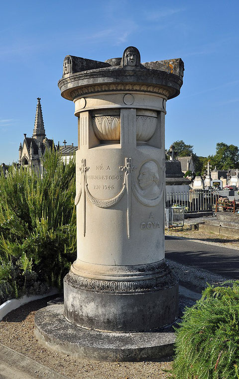 Cénotaphe de Goya au cimetière de la Chartreuse, au centre de Bordeaux