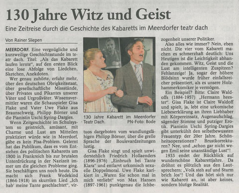 Braunschweiger Zeitung 30.5.2009