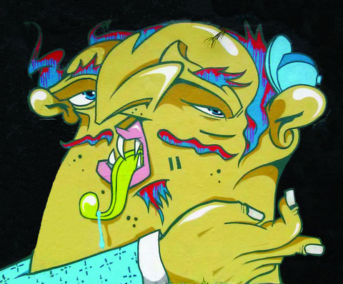 Ein Graffiti Character