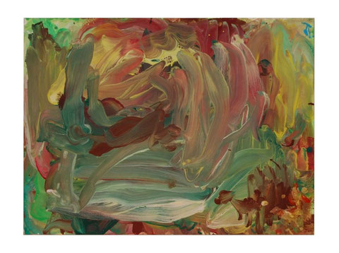 .Blick in die  Schlucht, Gouache, 36x48cm, 2010