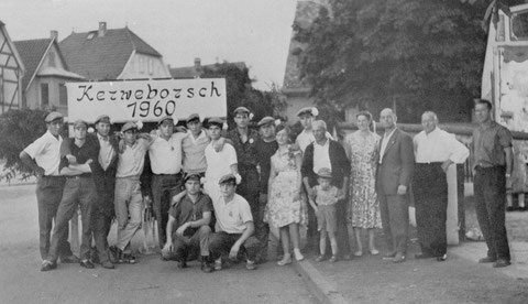 Beim Kerwebaumgewinner 1960