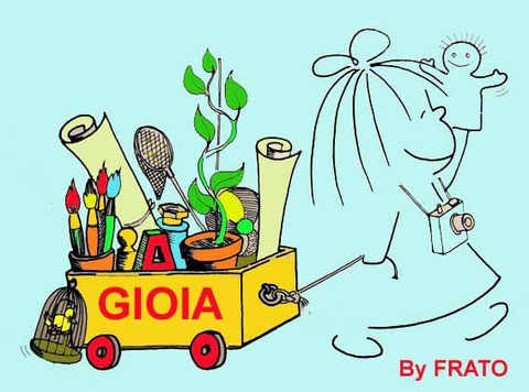 elaborazione a colori  di un disegno di FRATO  [ Francesco Tonucci ]