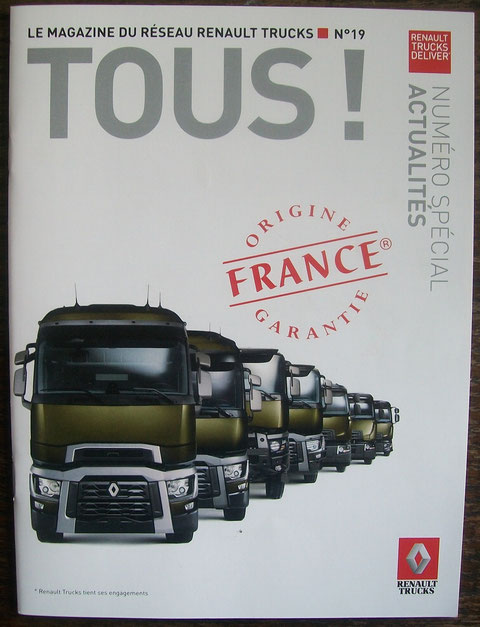 Magazine Renault Truck Tous ! N°19, 20 Pages