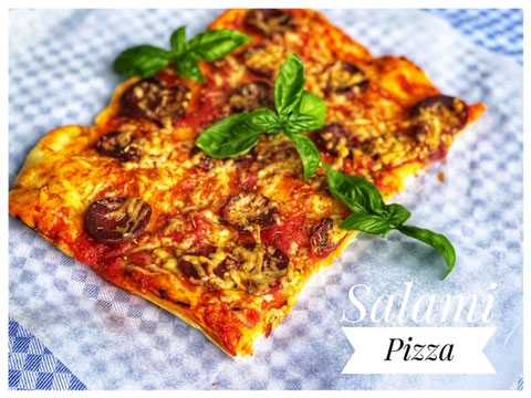 die beste selbstgemachte Pizza mit Sucuk l der Teig muss nicht gehen