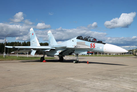 SU 30SM " 55 "  RF-81874  Воздушно-космические силы  ( ВКС ) Россия -1