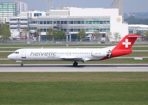 Fokker 100 " HB-JVE " Helvetic -1