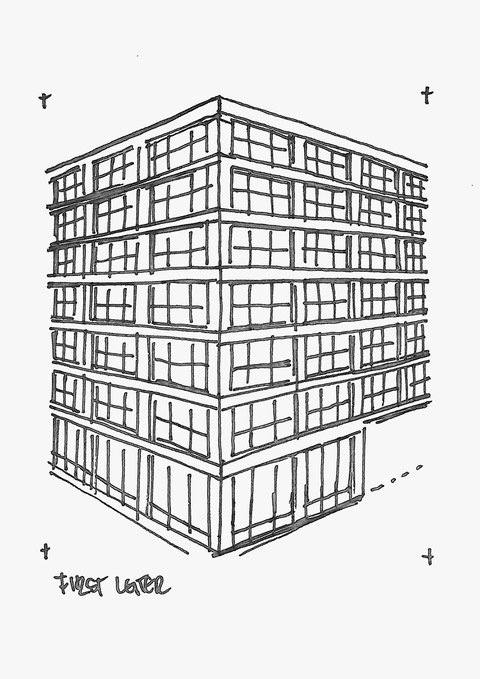 First Leiter sketched by Heidi Mergl Architect