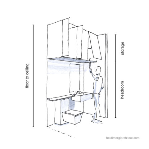 Small Bathroom Design With Clever Storage Solutions By Heidi Mergl Architect