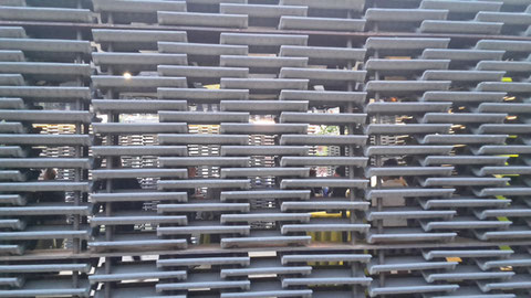 Serpentine Pavilion Wall Build-up captured by Heidi Mergl Architect