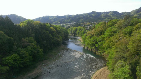 近くを流れる多摩川