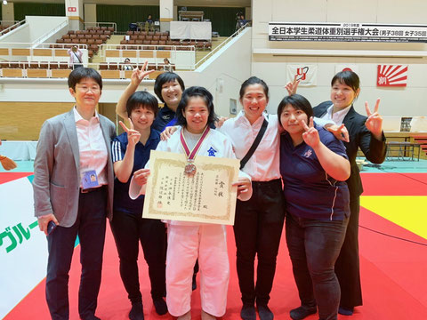全日本学生柔道体重別選手権大会　女子-78kg　2位