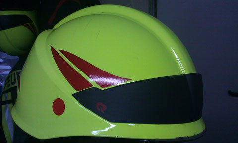 Die aktuellen Helme von ROSENBAUER der Kameraden.