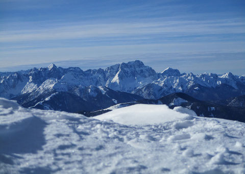 Dobratsch, Villacher Alpe, Julische Alpen, Schnee, Winter