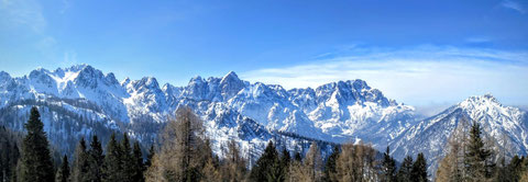 Julische Alpen, Wischberg, Montasch, Tarvis Skigebiet