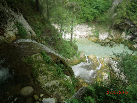 Der einst berühmte Wasserfall von oben