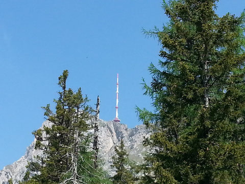 Der erste Blick auf den markanten Dobratsch-Sendeturm