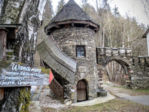 Kraiger Schlösser, Schloss Frauenstein, wandern, Weg