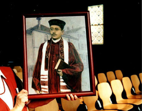 Bild von Leon Schmalzbach in der Synagoge, Foto: U.Hentsch, alle Rechte vorbehalten!