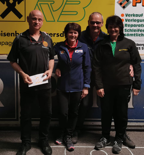 2.Platz:Franz,Burgi,werner,Bine.