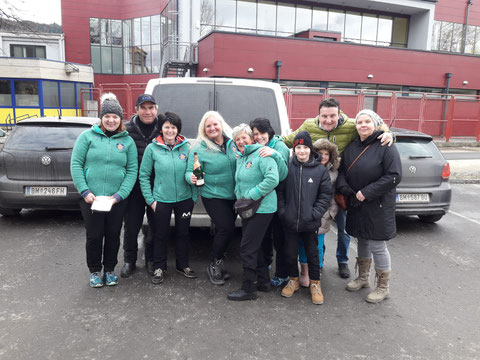 9.Platz LM-Damen 19-01-20 in Kapfenberg Sabine K.Herbert,Burgi,Karin,Heidi,Sabine A.,David,Sophie,Hannes undGerlinde.