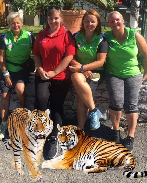 Unsere Damen kämpften wie Tiger um jeden Punkt.Heidi,Laura,Sabine und Karin