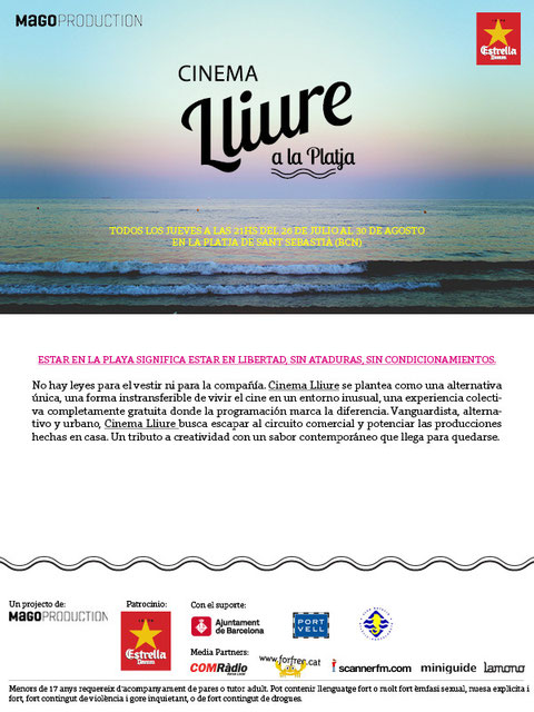 cine en la playa de Barcelona