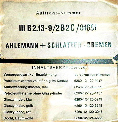 Beschriftung Innenseite Deckel