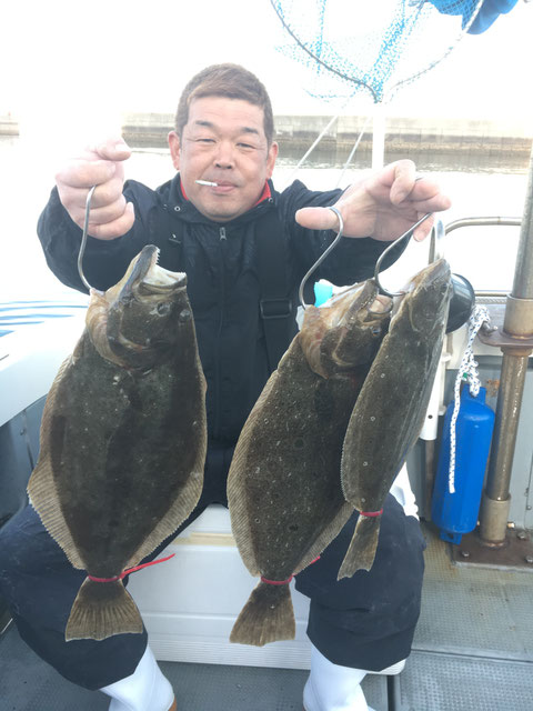第五・愛丸　西元船長ご乗船してくださいました！　流石！初挑戦で竿頭！お見事‼