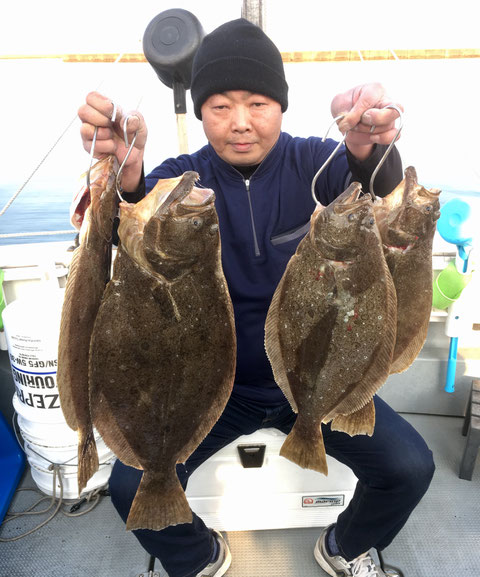 初挑戦!で独り占め!63㎝頭に4flat!(^^♪