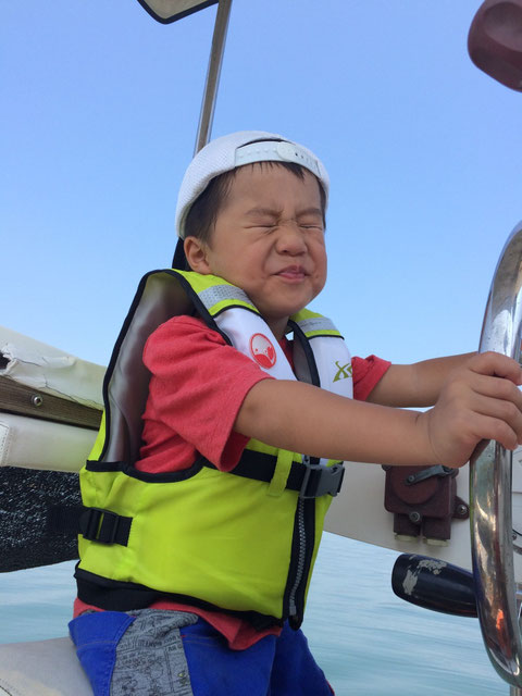 3さい兄ちゃん船長！！イイお顔！(^_-)-☆
