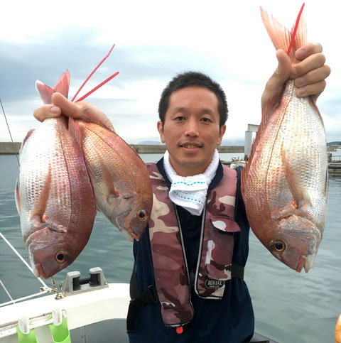 初タイラバ!3Fish!お見事でした!