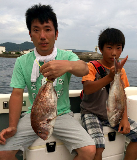 お父さん　お兄ちゃん！！ナイスfish！！(^^♪