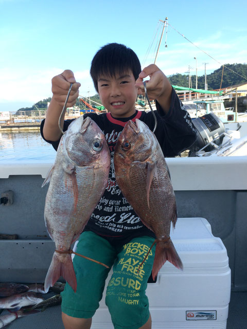 初タイラバで良型2Fish！おじいちゃんと頑張ったね！