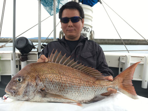 出ました‼タイラバダービー暫定2位　岩崎様　70.5㎝　おめでとうございます(^^♪