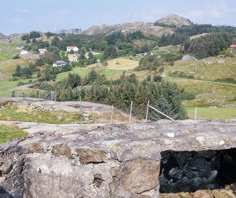 Blick von Nordberg Fort auf das Meer 
