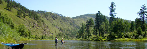 Méandre sur la rivière Yeroo Khentii