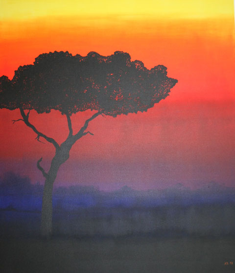 African Sunset; Acryl auf Leinwand; 60x80