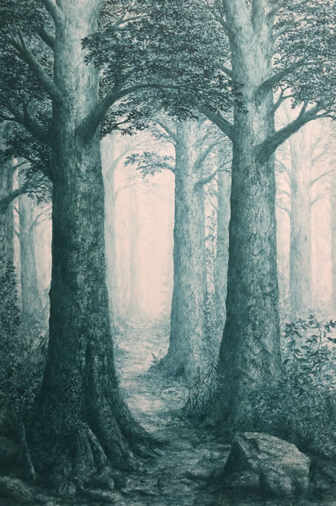 © Panos Kounadis | „Großer Wald“ | 2021 | Acryl auf LW | 240 x 160 cm