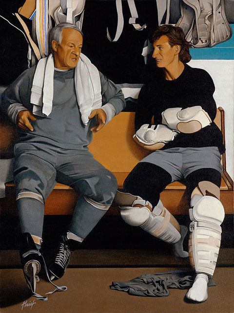 Howe - Gretzky by Joachim Thiess, the hockey collection