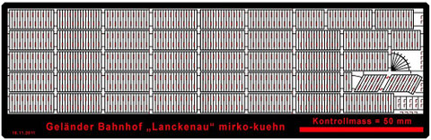 Ätzvorlage Zaun Bahnhof Lanckenau