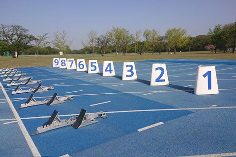 各務原市総合運動公園 陸上競技場_スタートライン