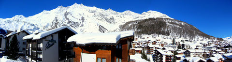 Appartement 2, 5 et 8, vue du balcon exposition ouest en hiver