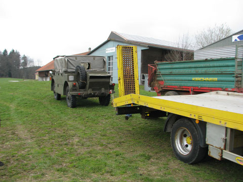 mit Transport-Lkw vor Ort- jetzt Saurer MH4 kommst du mit nach Deutschland