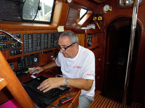 s/y Malbork, Santa Lucia przed metą ARC+2014